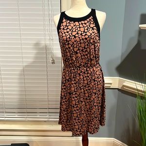 Loft geometric animal print sleeveless dress size medium